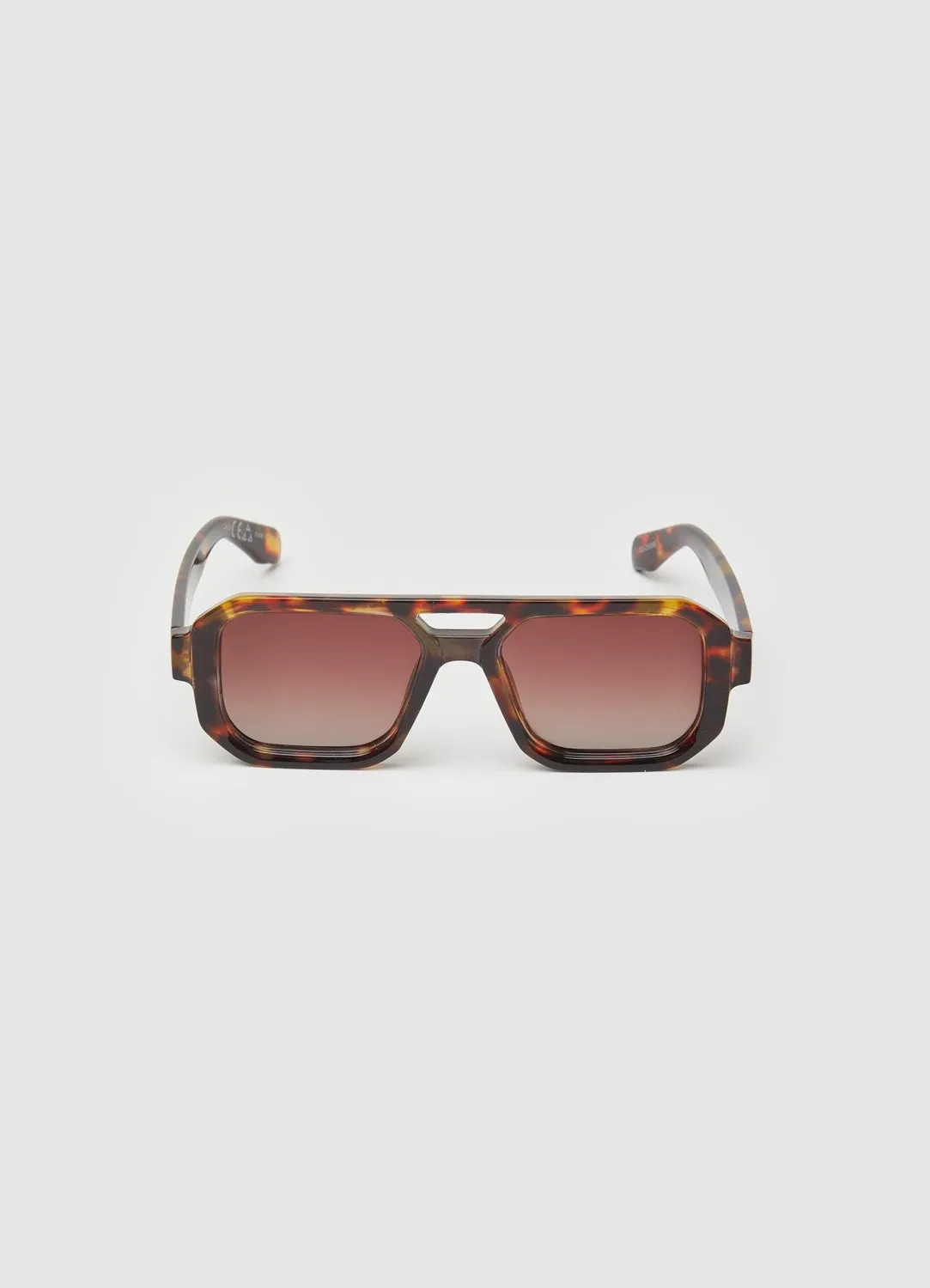 Calliope Aviator Carré lunettes de soleil homme écaille