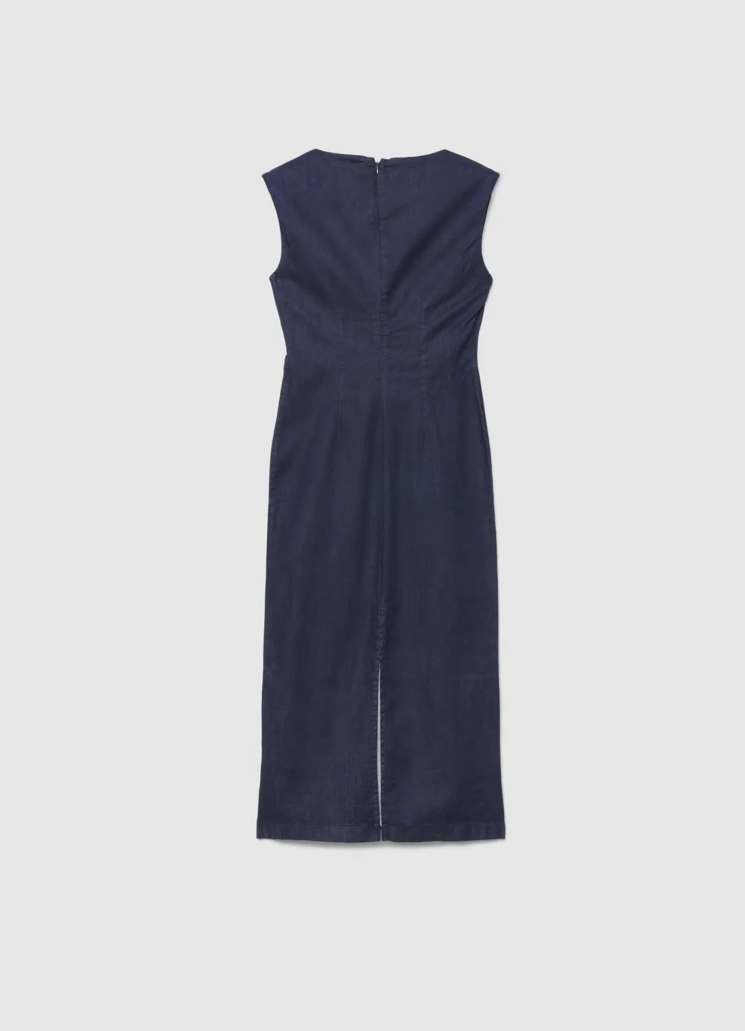 Calliope Atelier robe denim sans manches boucle