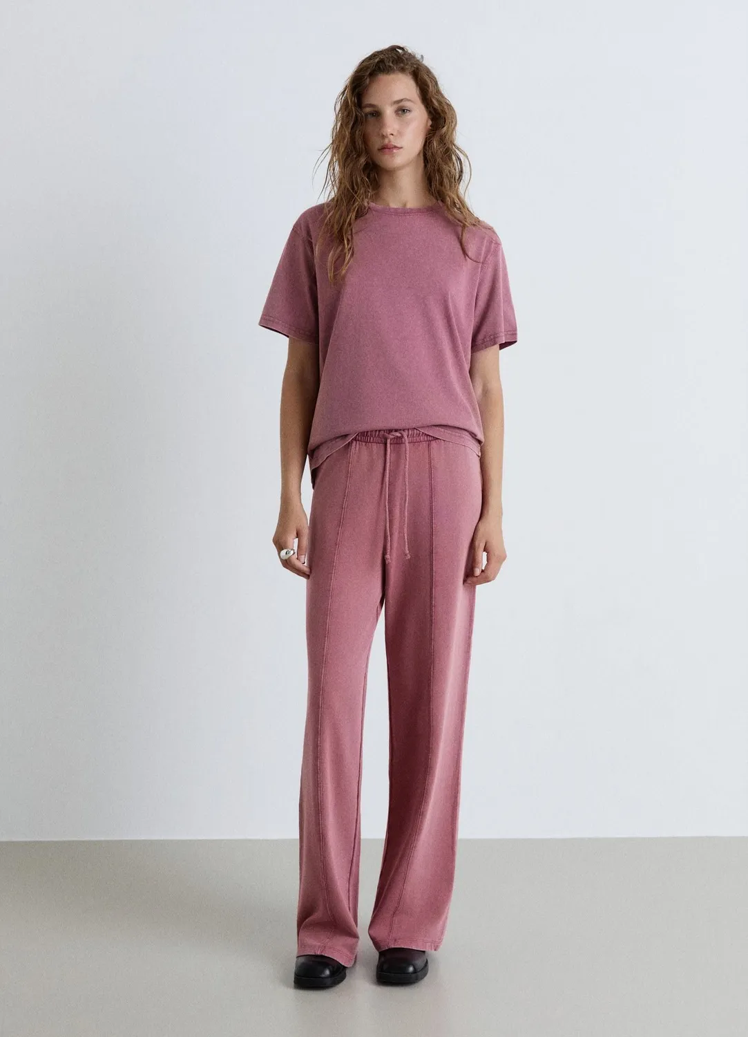 Calliope t-shirt effet délavé femme col rond