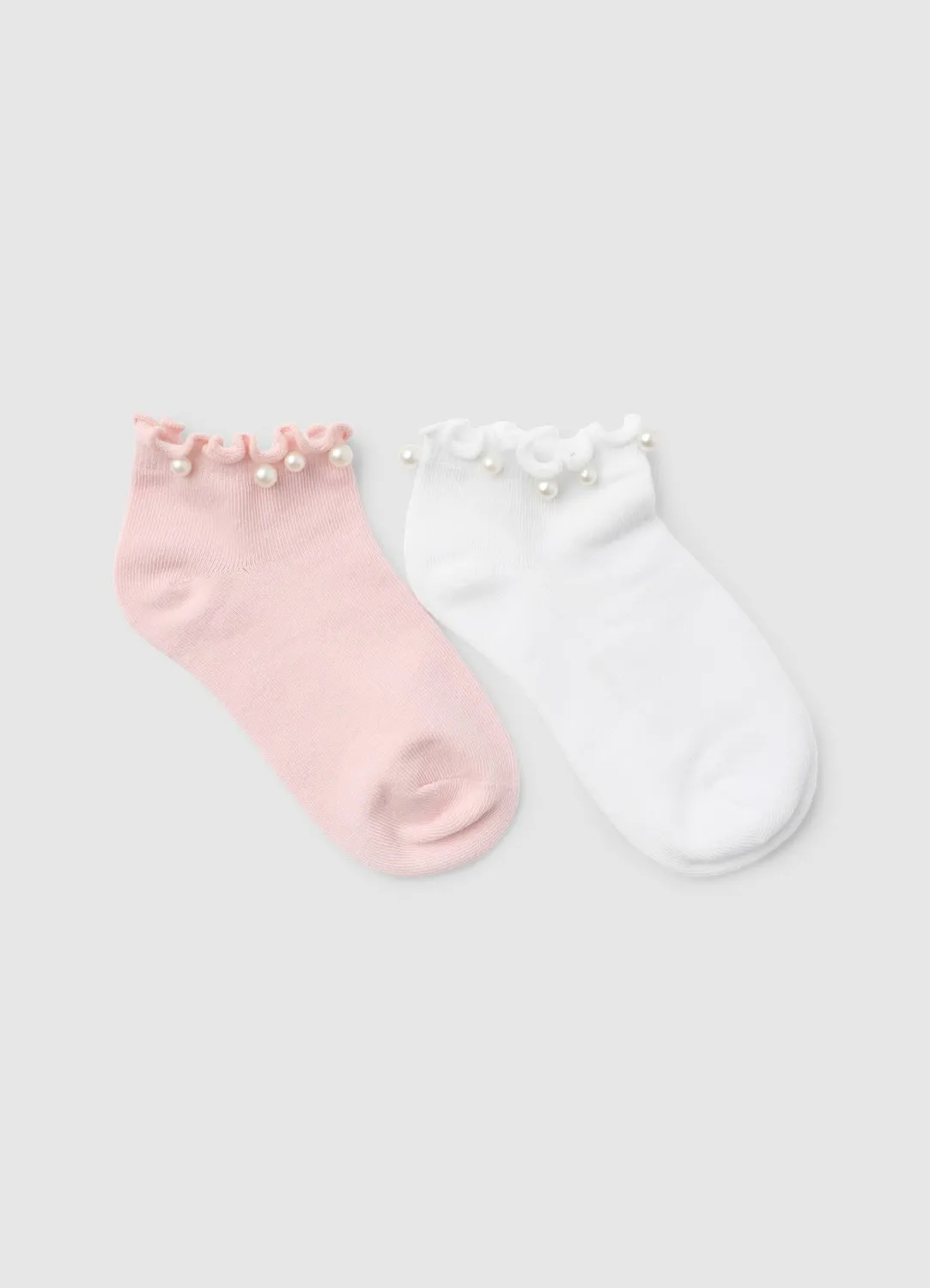 Calliope socquettes fille lot de 2 perles unies