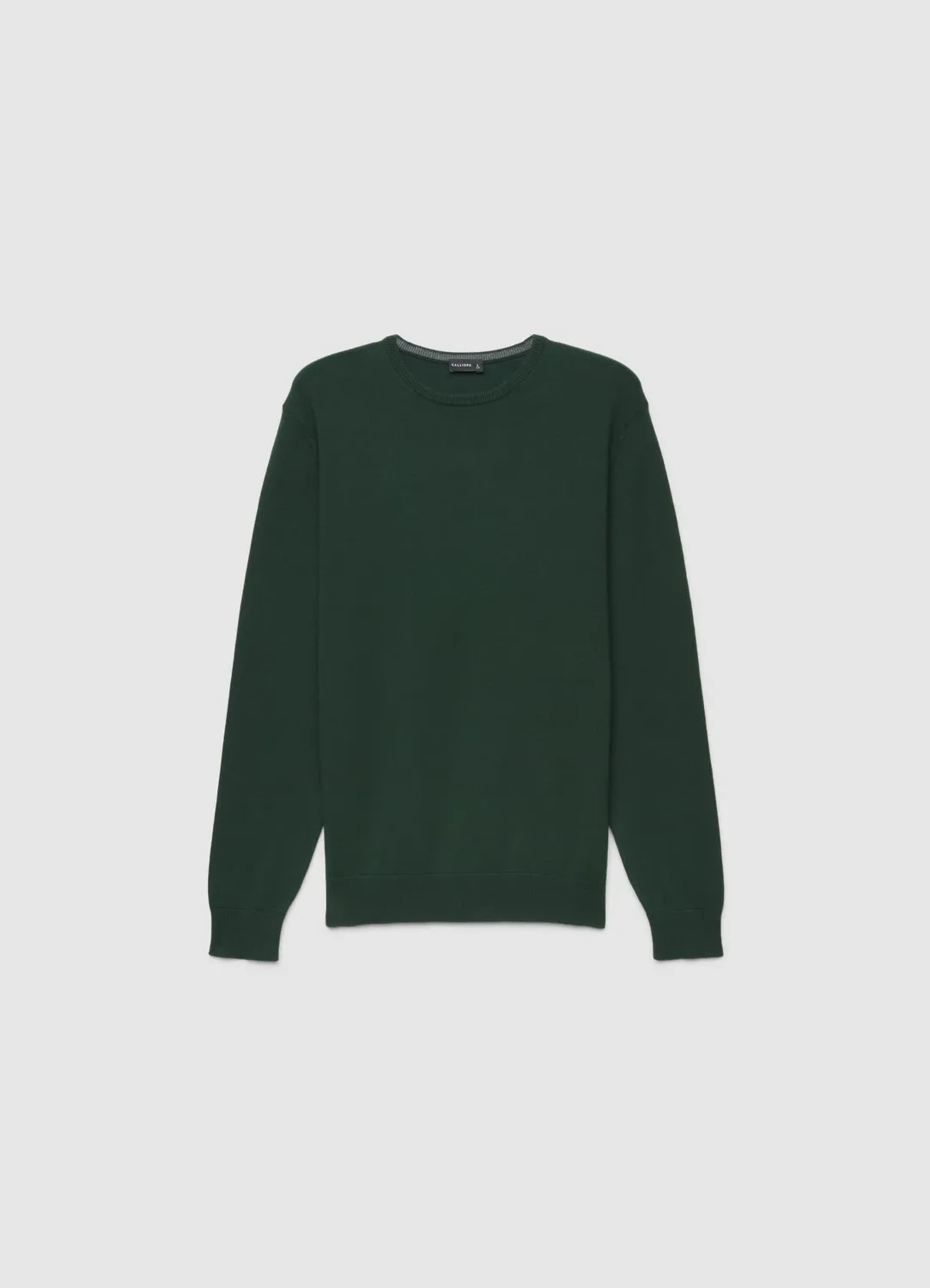 Calliope Pull homme col rond uni manches longues