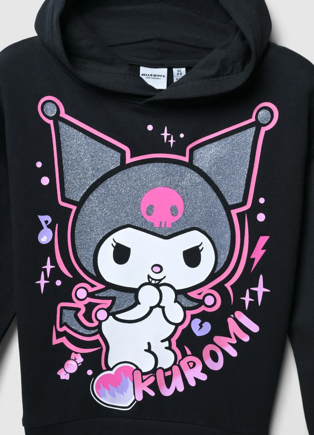 Calliope sweat capuche Kuromi fille en coton