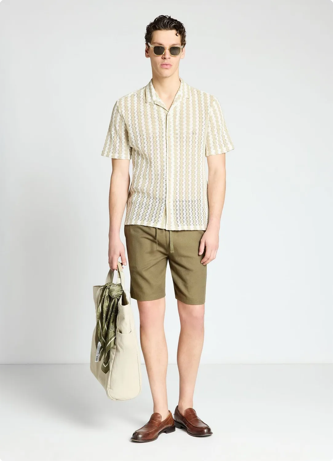 Calliope short jogger lin homme taille élastique