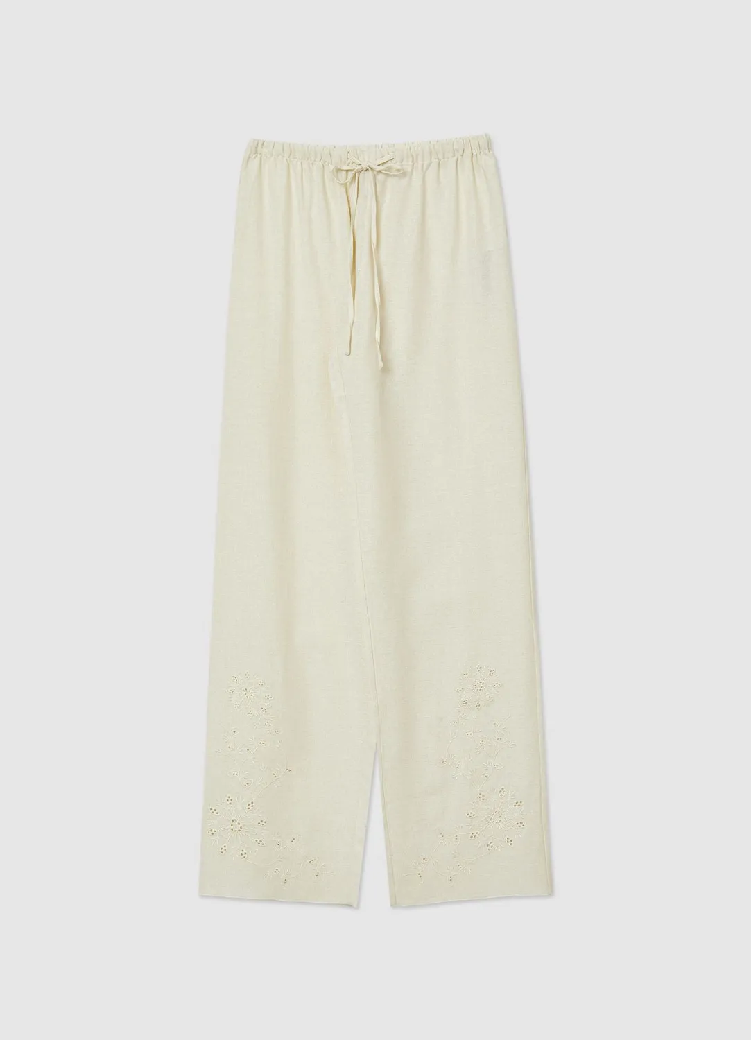 Calliope pantalon palazzo brodé femme