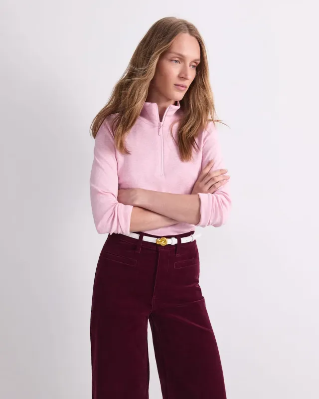 Sportscraft Lucy Zip Funnel Neck tee coton col zippé