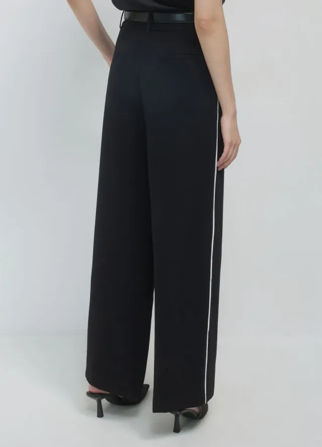 Calliope pantalon palazzo piping femme large