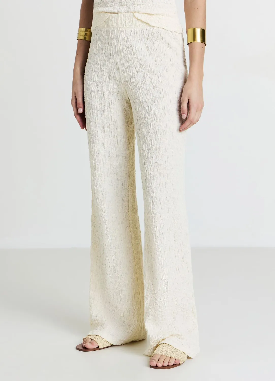 Calliope pantalon palazzo femme tissu bubble large