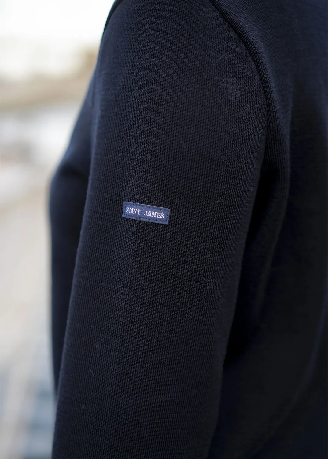 Saint James Suffren x Marine Nationale pull femme navy laine