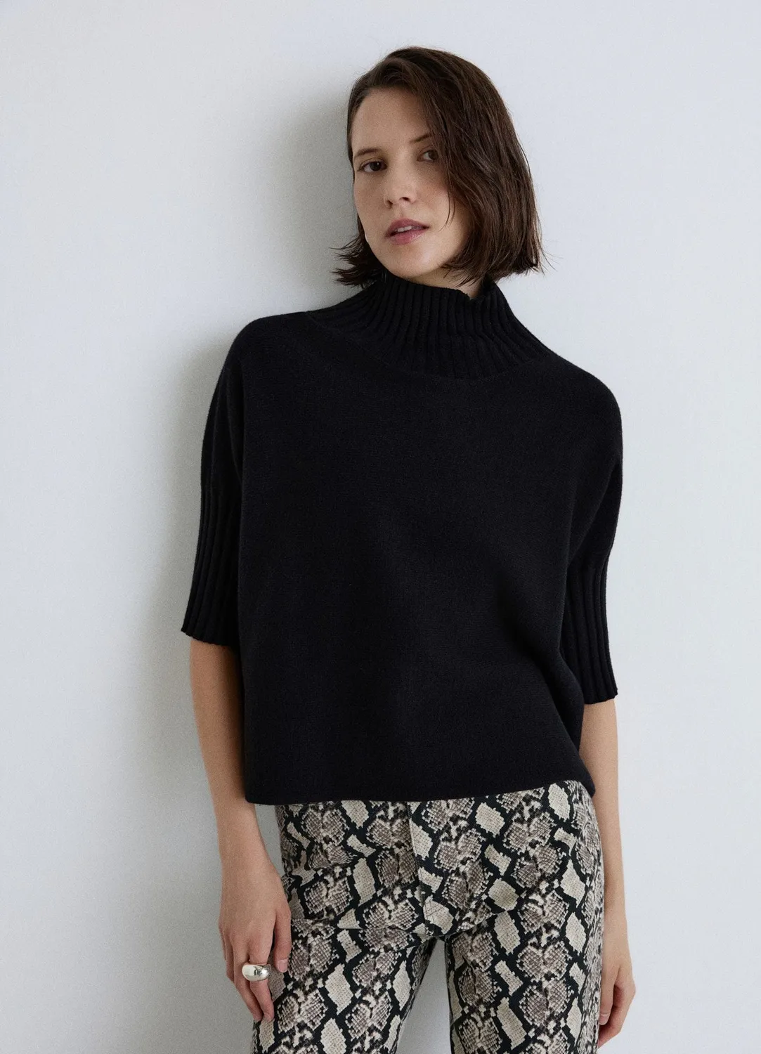 Calliope Pull femme col rond manches 3/4