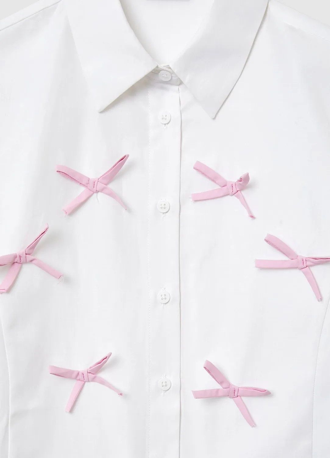 Calliope chemise crop à nœuds femme manches longues