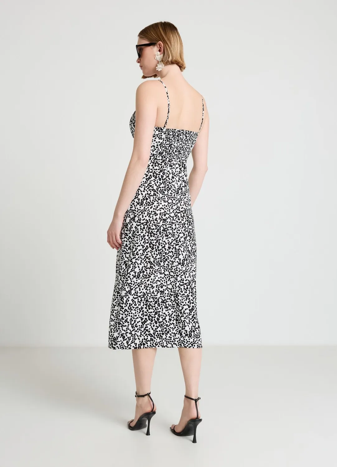 Calliope robe longue animalier fente col cœur femme