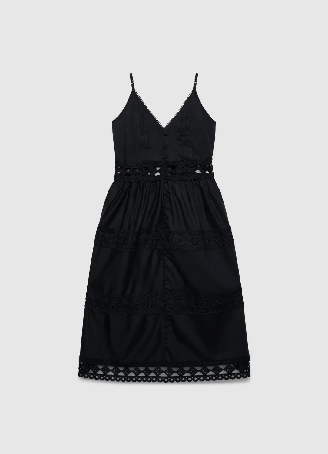 Calliope Robe longue femme bretelles ajourée col V