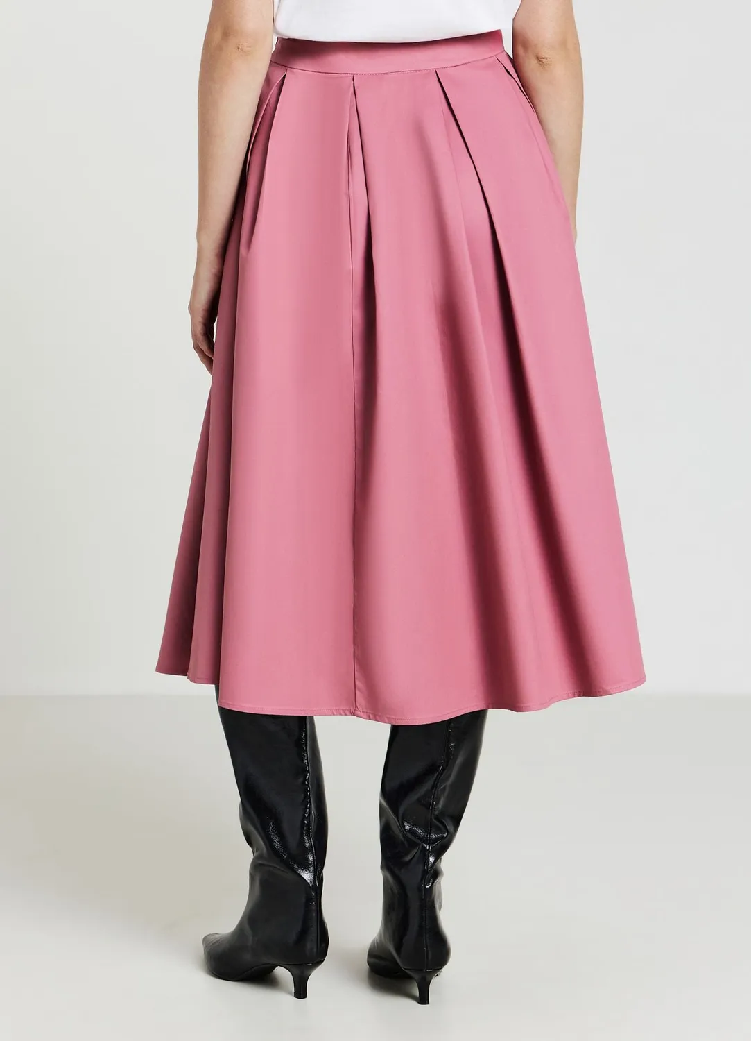 Calliope jupe midi plissée femme évasée unie