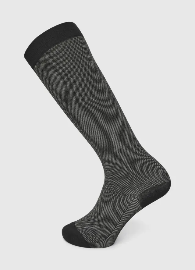 Calliope chaussettes hautes homme unies micro-trame