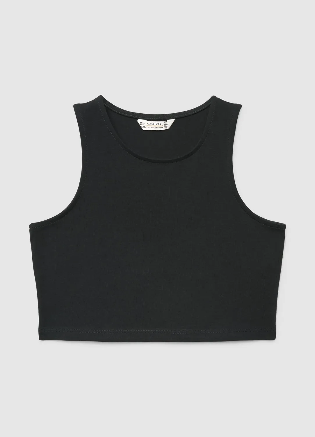 Calliope Top crop uni fille bretelles larges