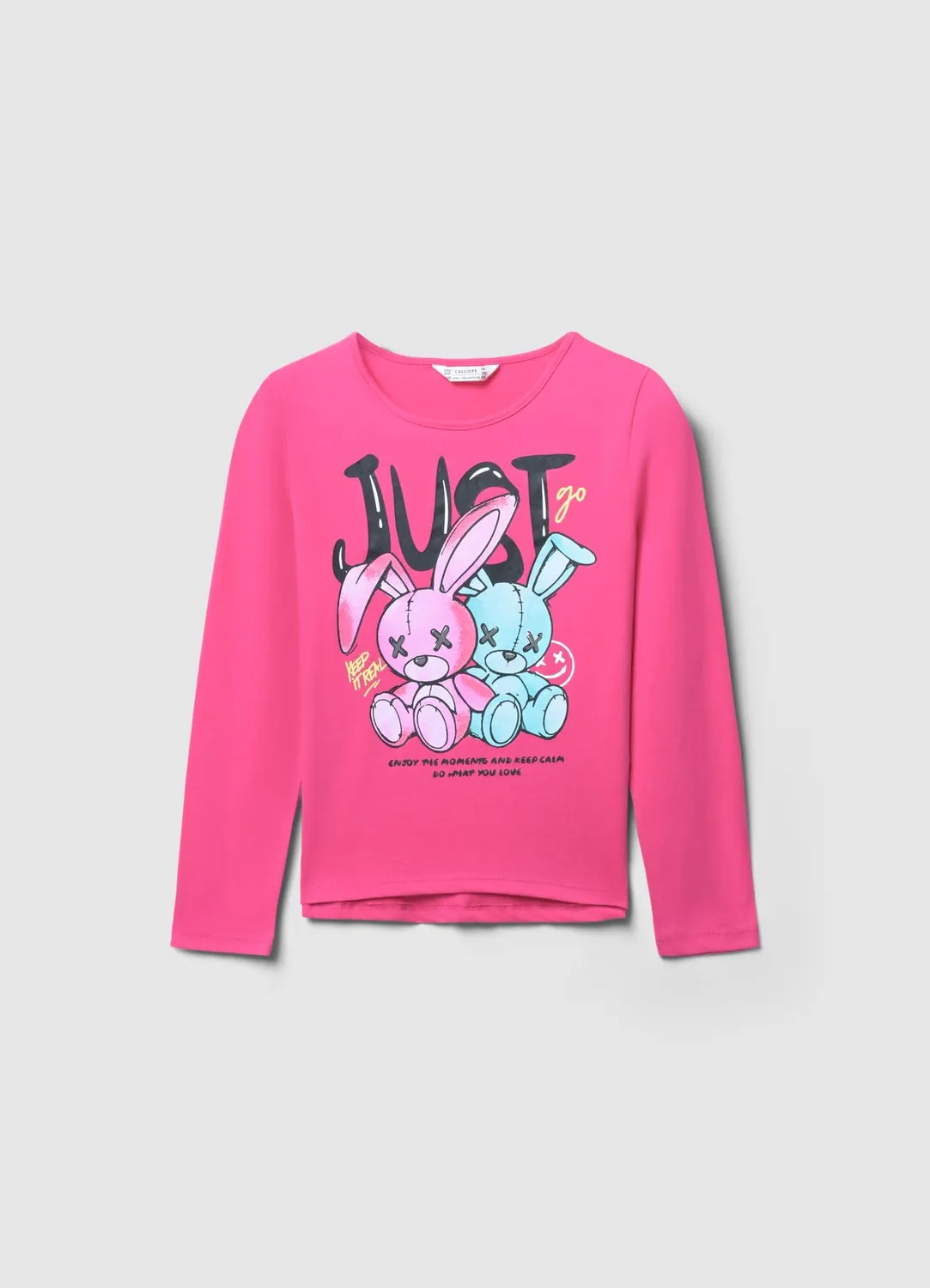 Calliope t-shirt imprimé manches longues fille coton