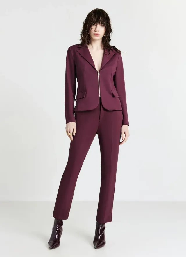 Calliope veste zippée point Milano femme col revers
