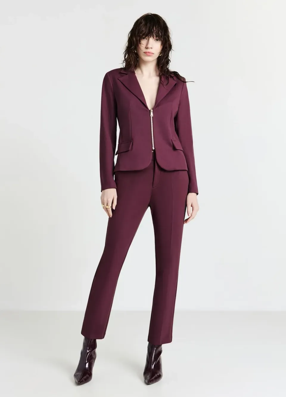 Calliope veste zippée point Milano femme col revers