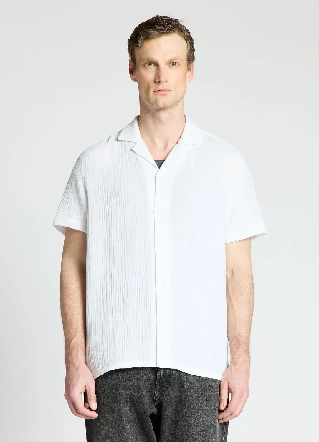 Calliope chemise bowling unie homme