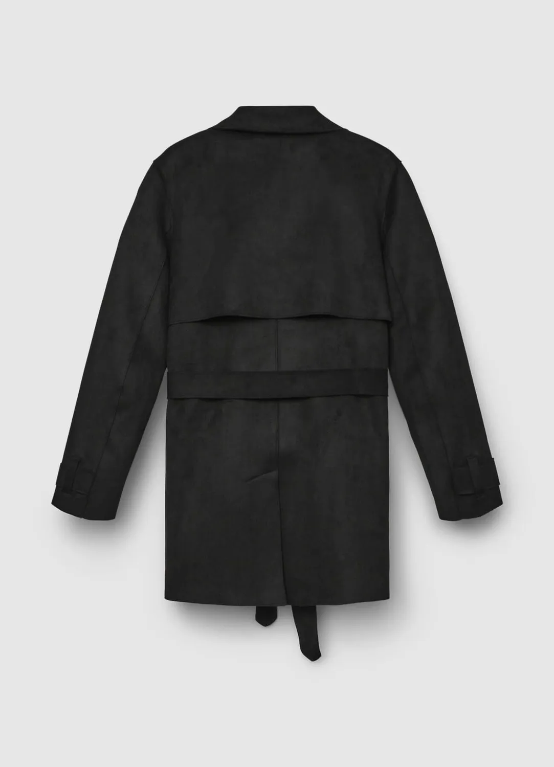 Calliope Trench femme simili daim ceinture