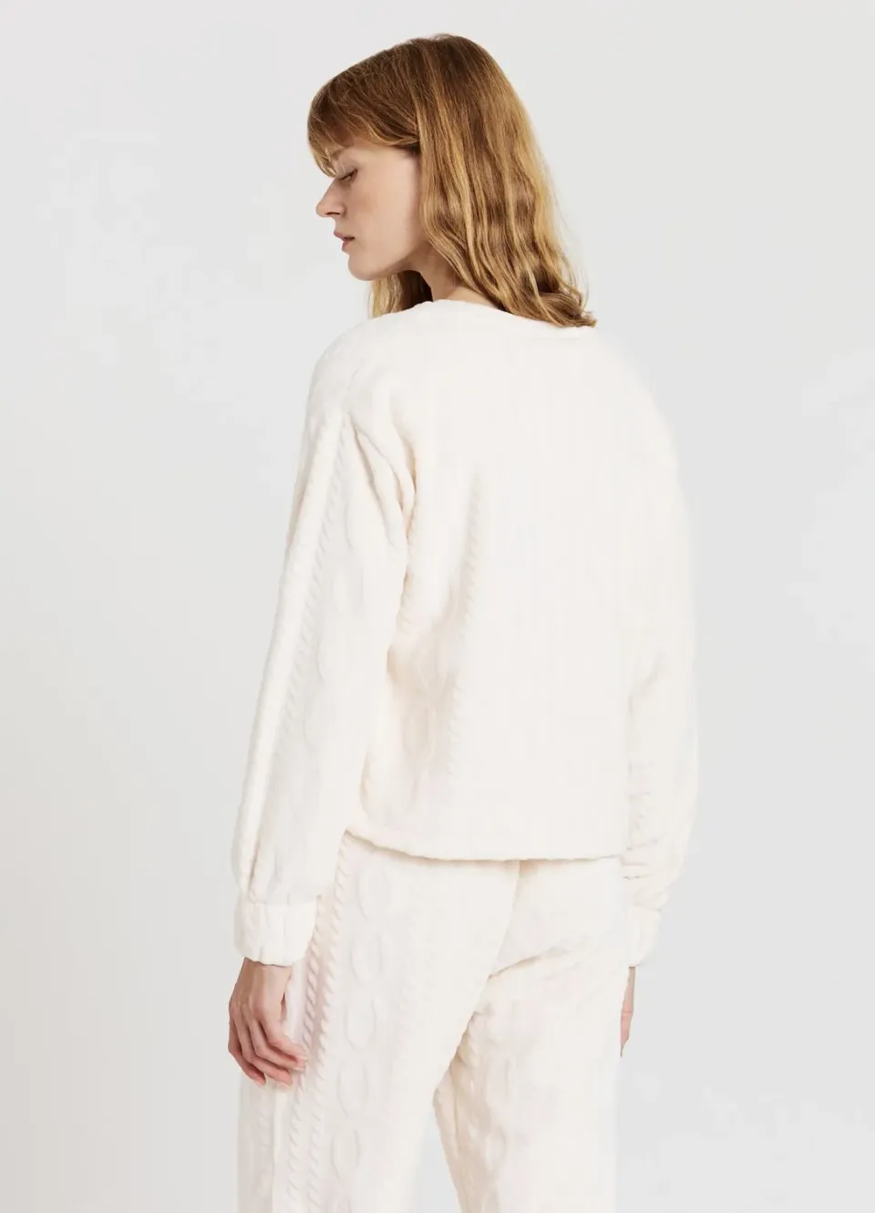 Calliope sweat torsadé femme col rond manches longues