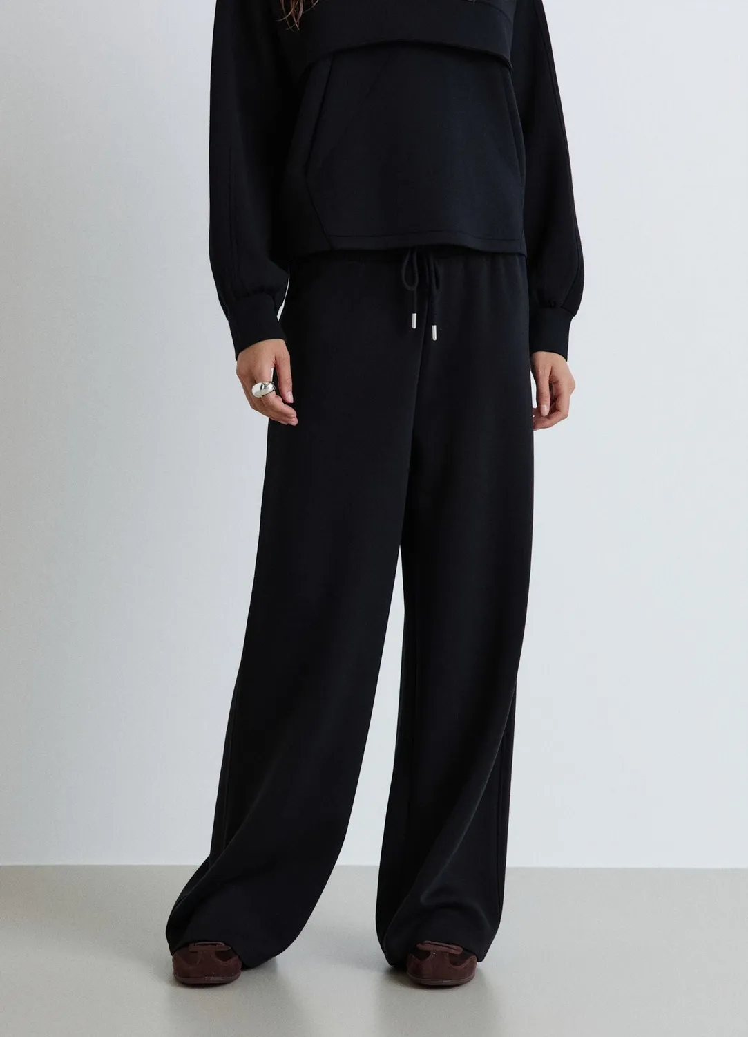 Calliope pantalon palazzo taille haute large femme