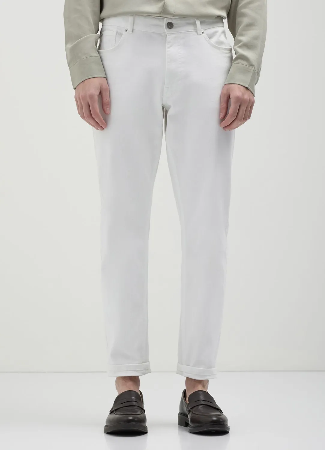 Calliope 5 poches slim pantalon homme coton