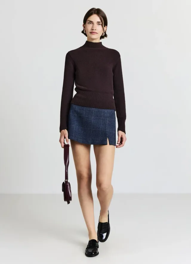 Calliope jupe-short à carreaux femme taille haute
