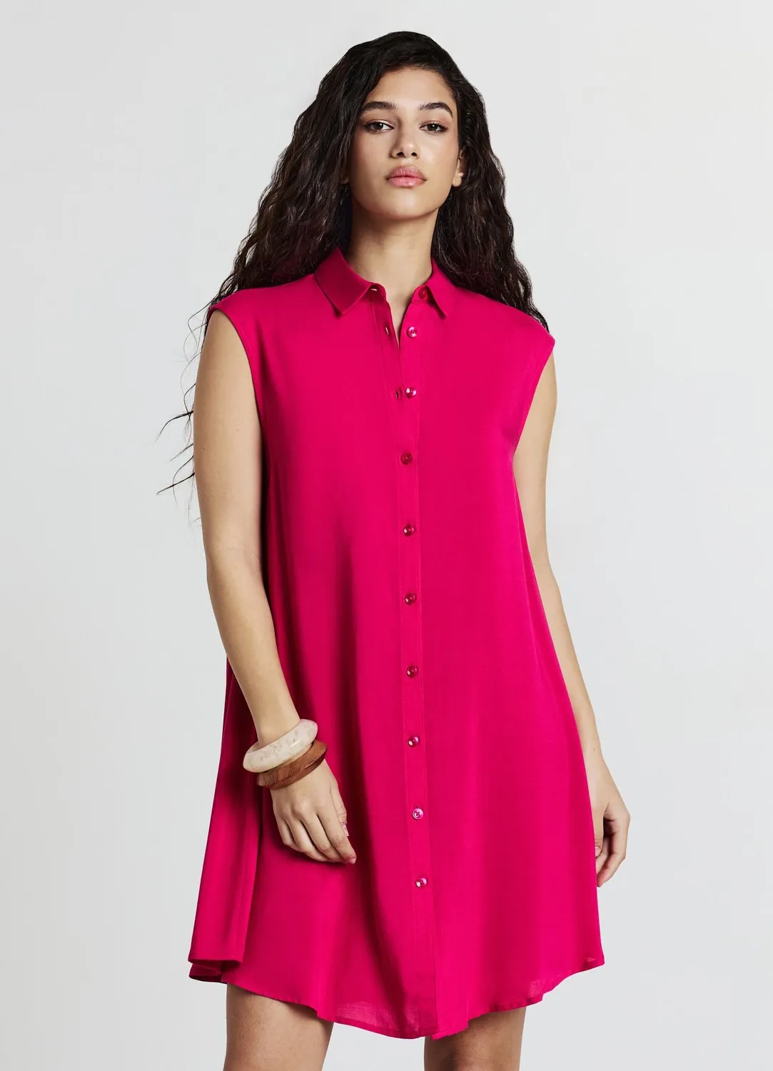Calliope longue chemise sans manches classique
