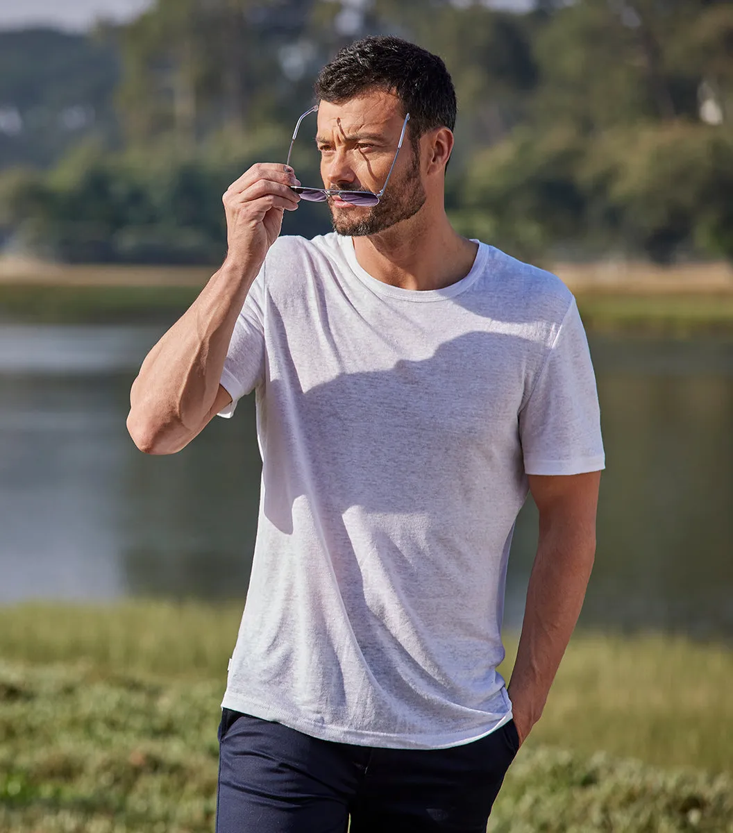 Cocorico Intemporel T-shirt Homme Blanc lin