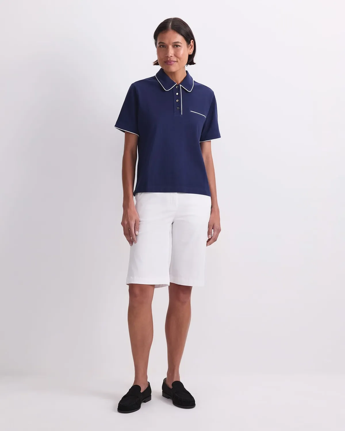 Sportscraft Tara Tipped Pique polo coton femme