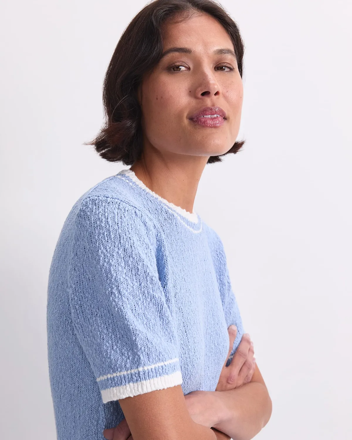 Sportscraft Cotton Crew Neck Knit pull coton femme