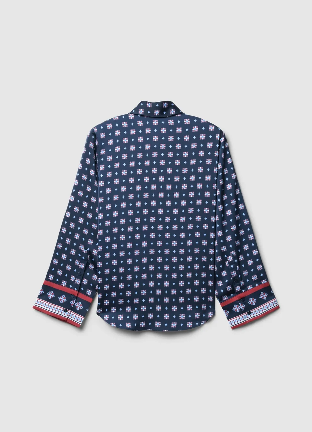 Calliope chemise satinée imprimé femme manches longues