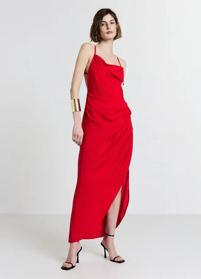 Calliope robe longue femme dos nu fente