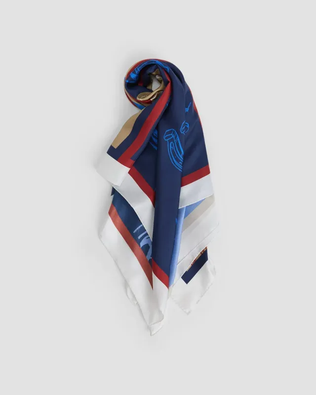 Sportscraft Hannah foulard soie 100x100 équestre