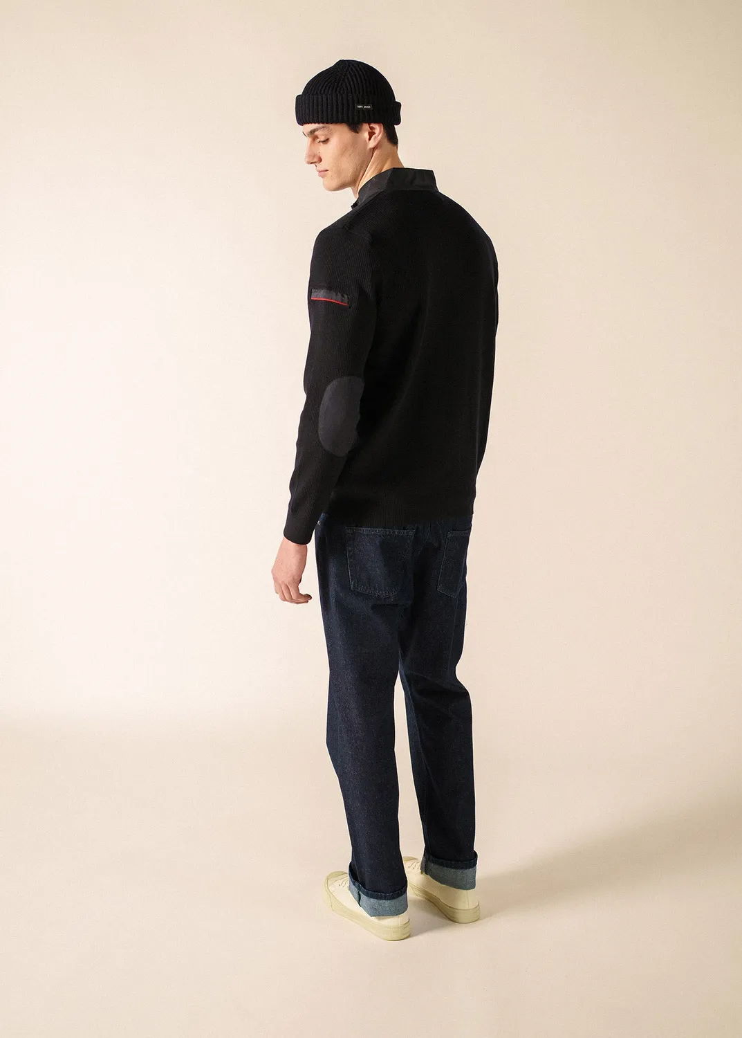 Saint James Navigateur gilet zippe laine navy