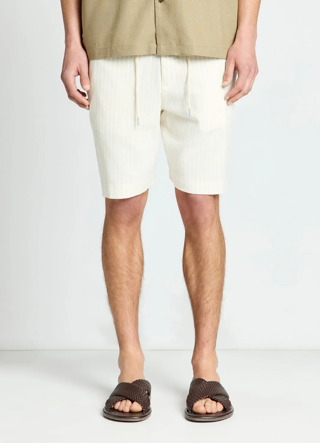 Calliope bermuda rayé homme cordon