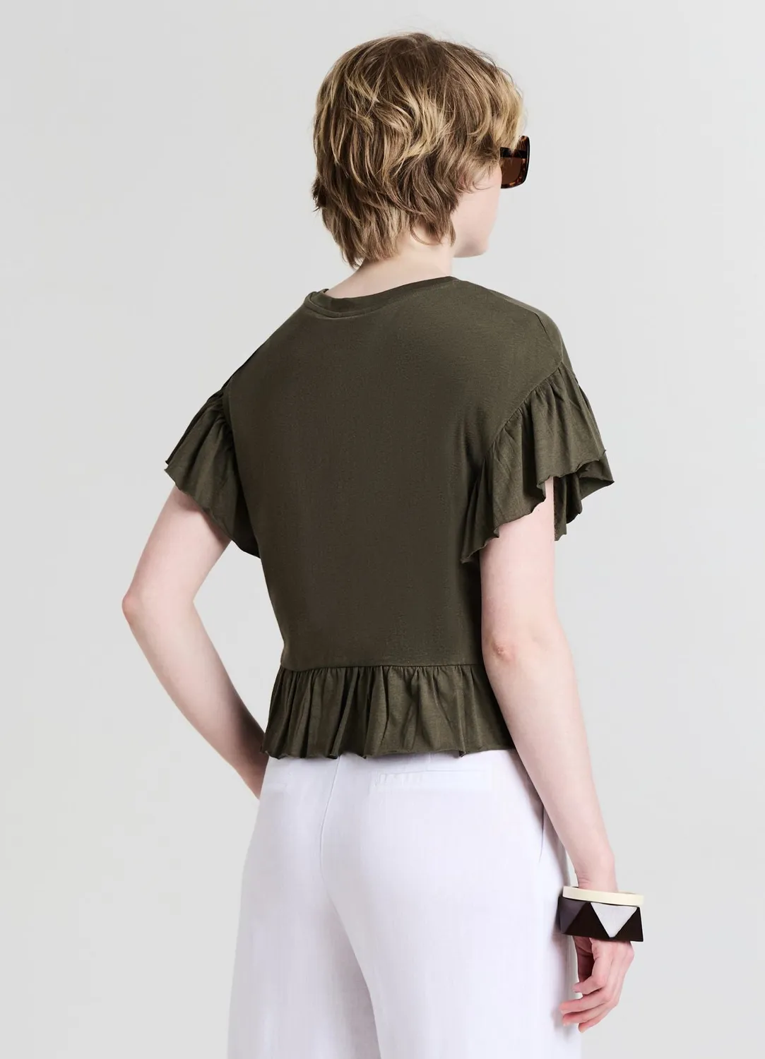 Calliope T-shirt volants coton femme regular