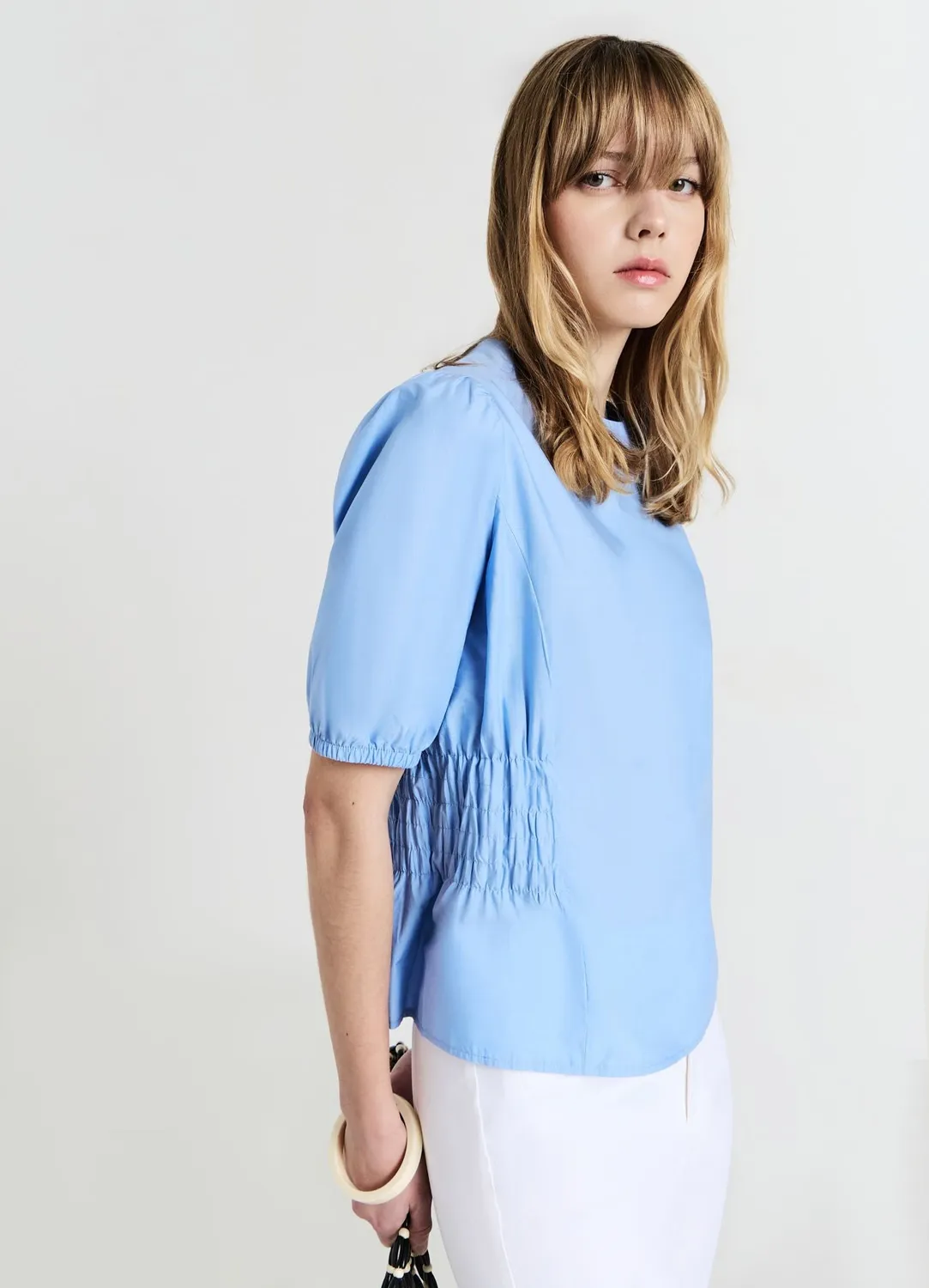 Calliope chemise smock chemisier coton manches courtes