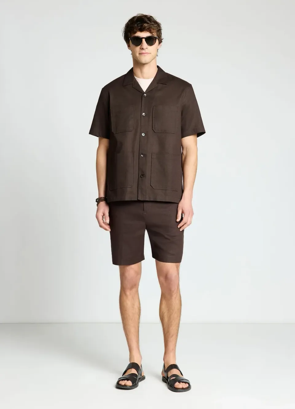 Calliope Bermuda homme uni mélange lin