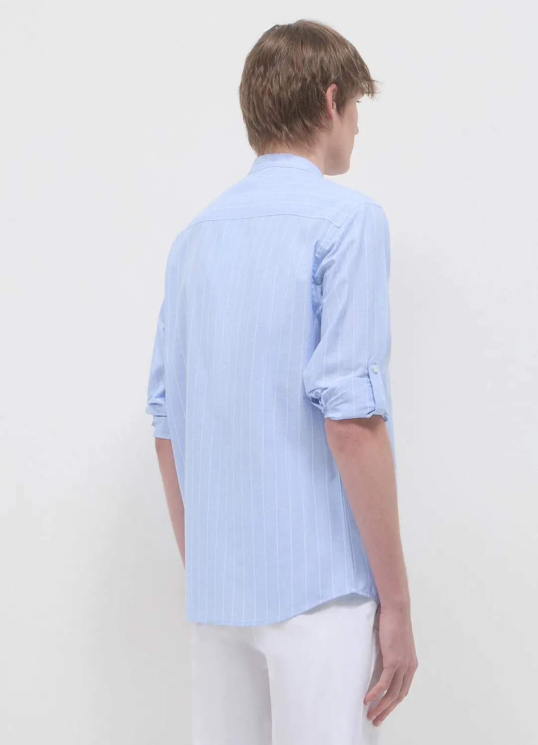 Calliope chemise col coreen rayee coton homme