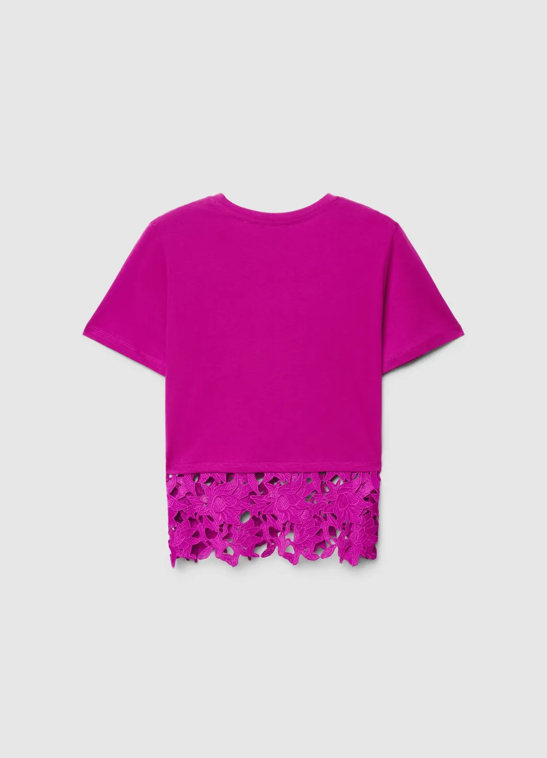 Calliope t-shirt femme coton bas dentelle floral