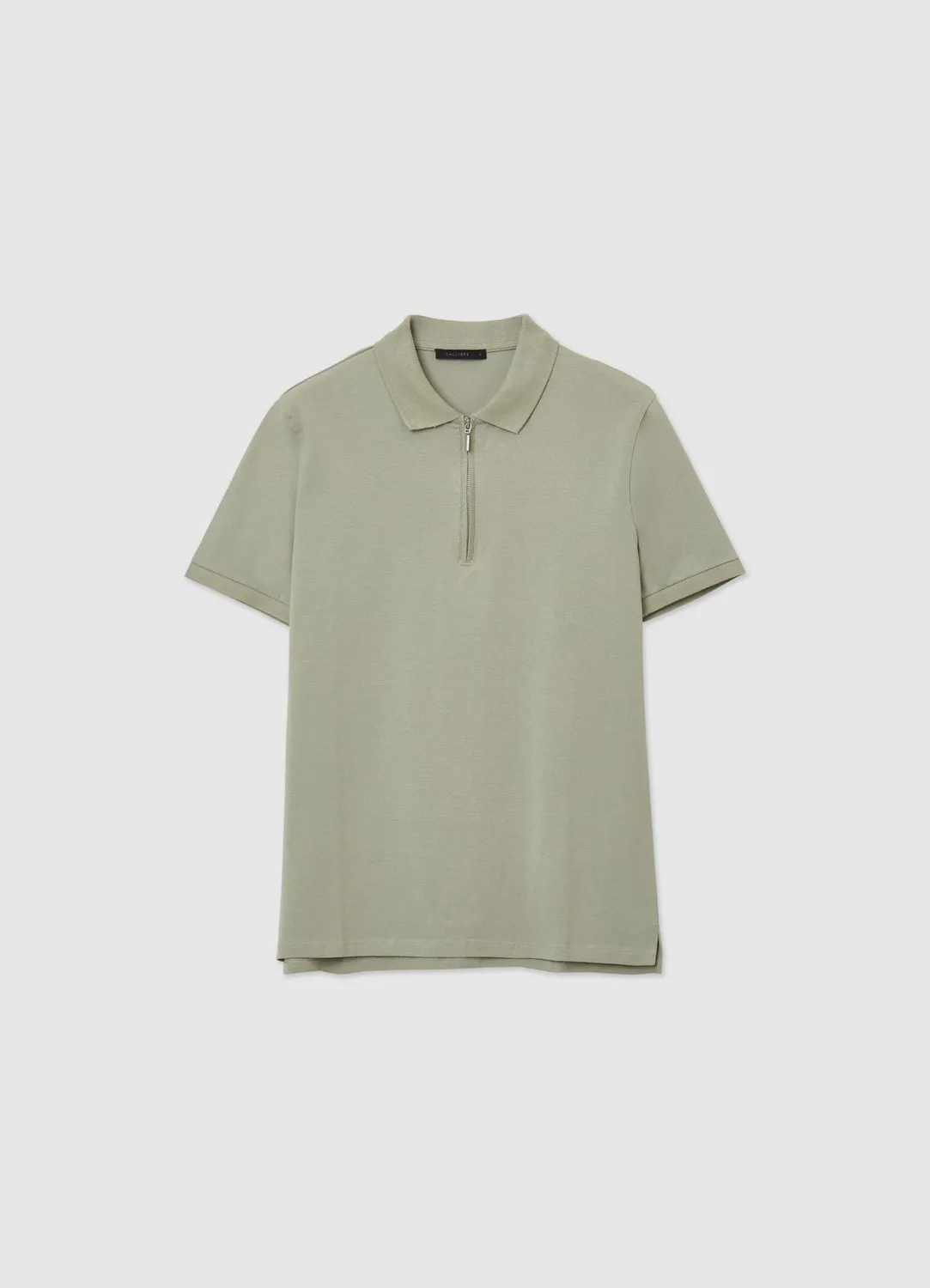 Calliope Polo half zip homme coton manches courtes