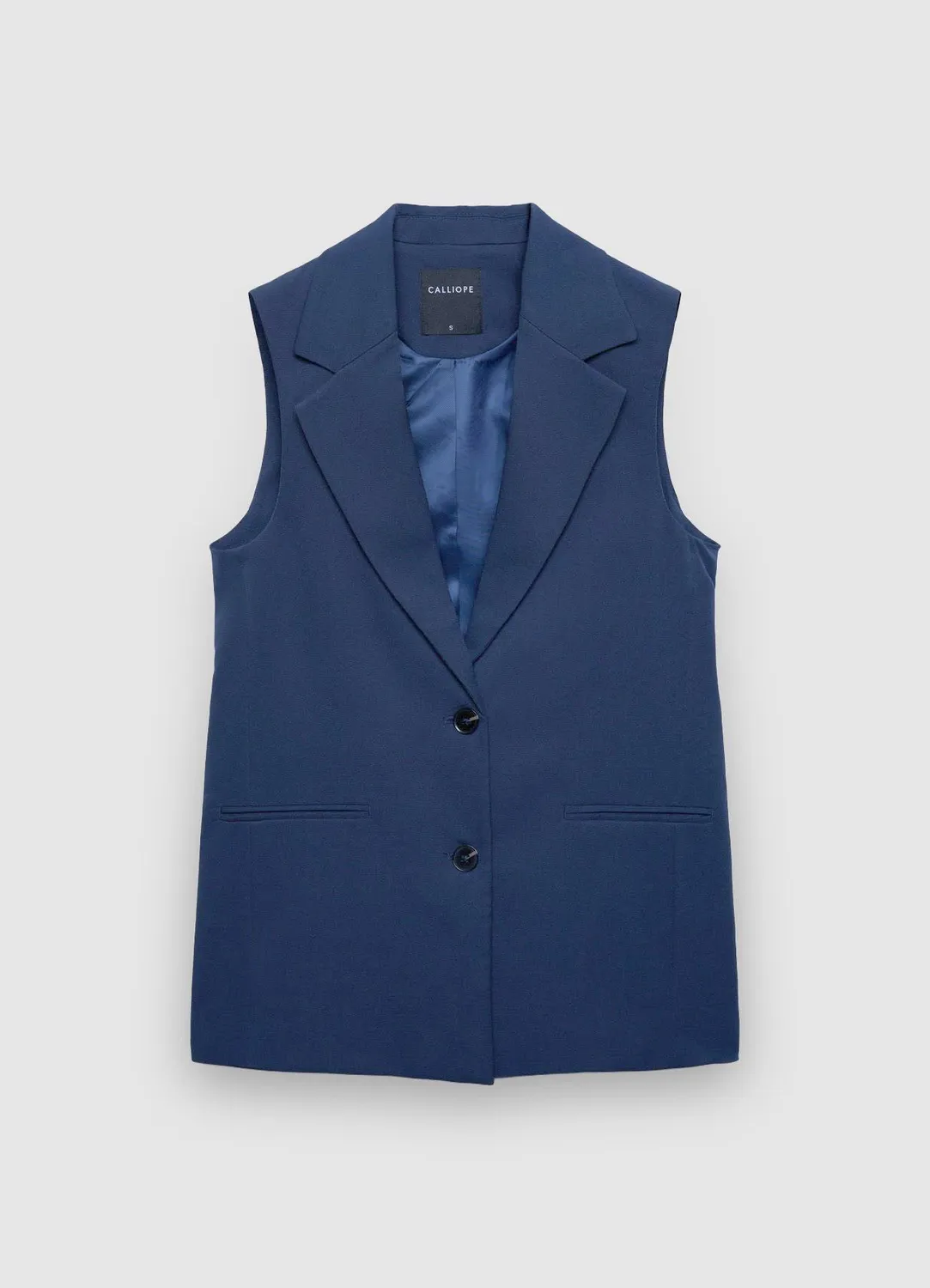 Calliope Gilet Long Monopetto Femme 2 Boutons