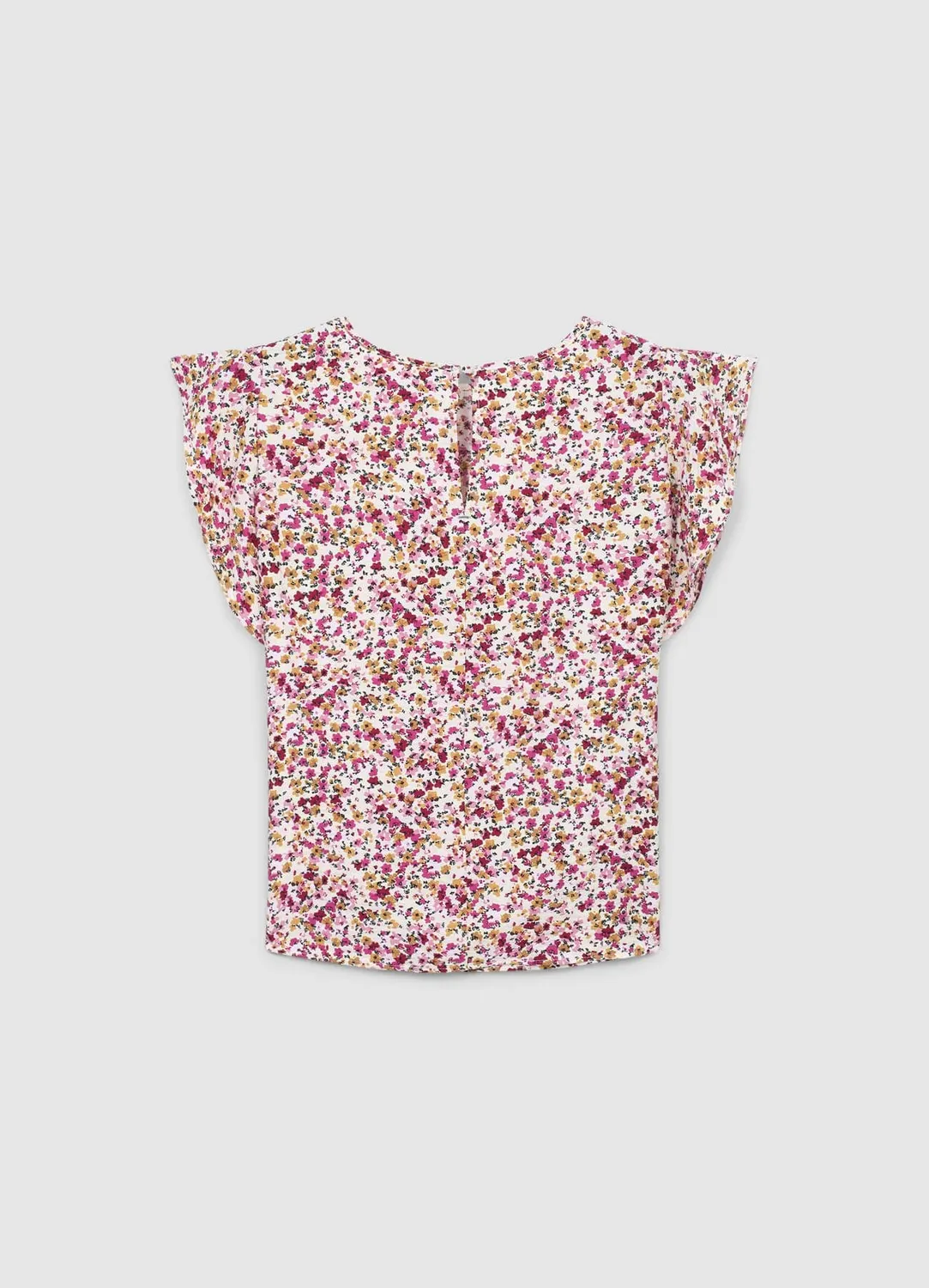 Calliope blouse volants fleurie femme manche courte