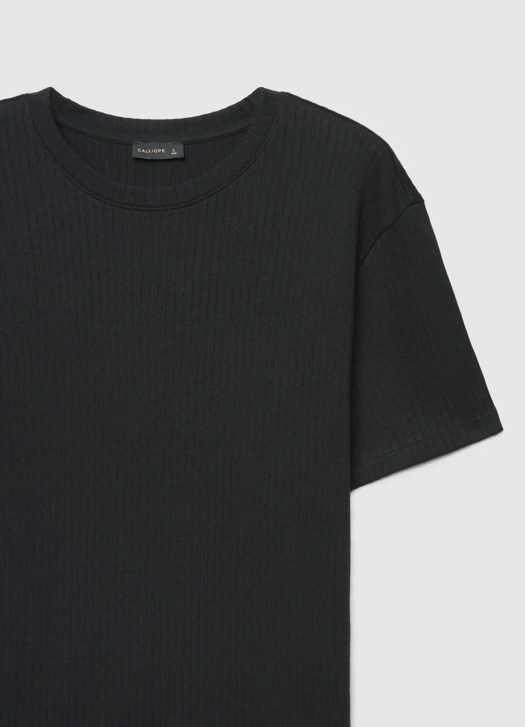 Calliope t-shirt côtelé col rond homme