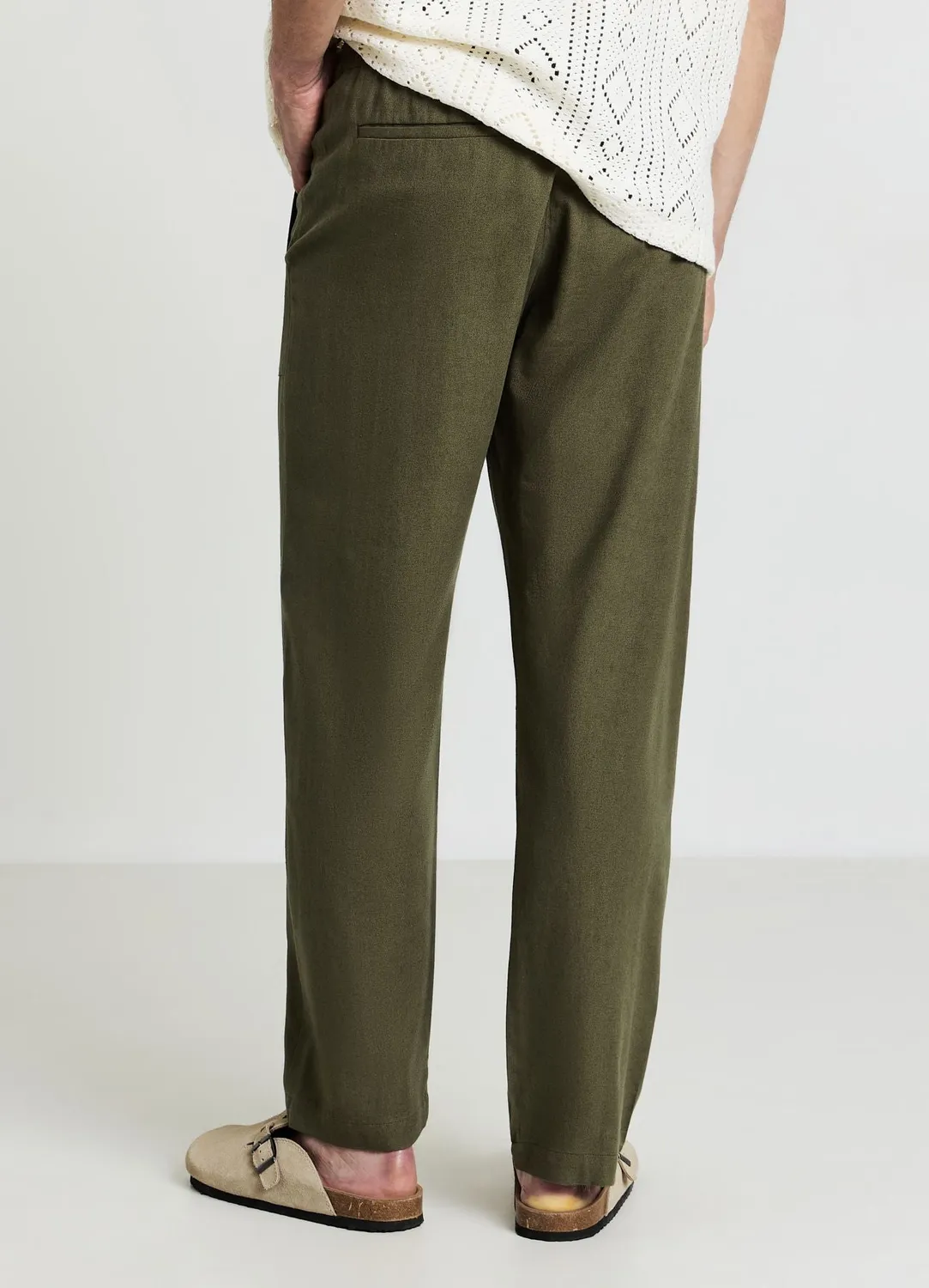 Calliope jogger uni homme cordon taille regular