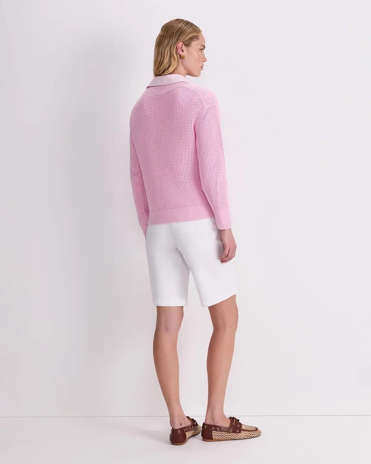 Sportscraft Cotton Crochet V-Neck pull coton col V sans manches
