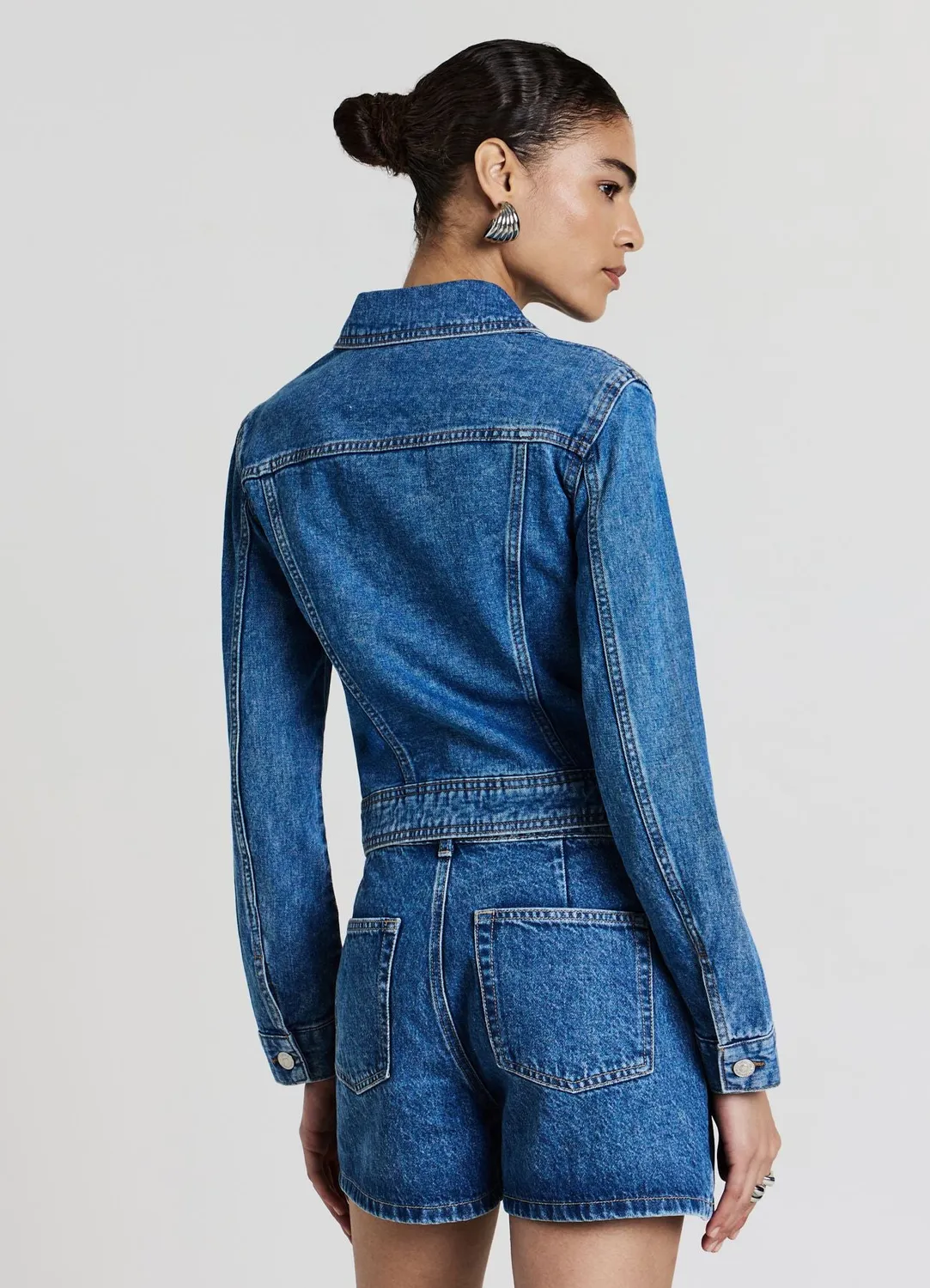 Calliope jupe-short denim femme boutons coton taille 42