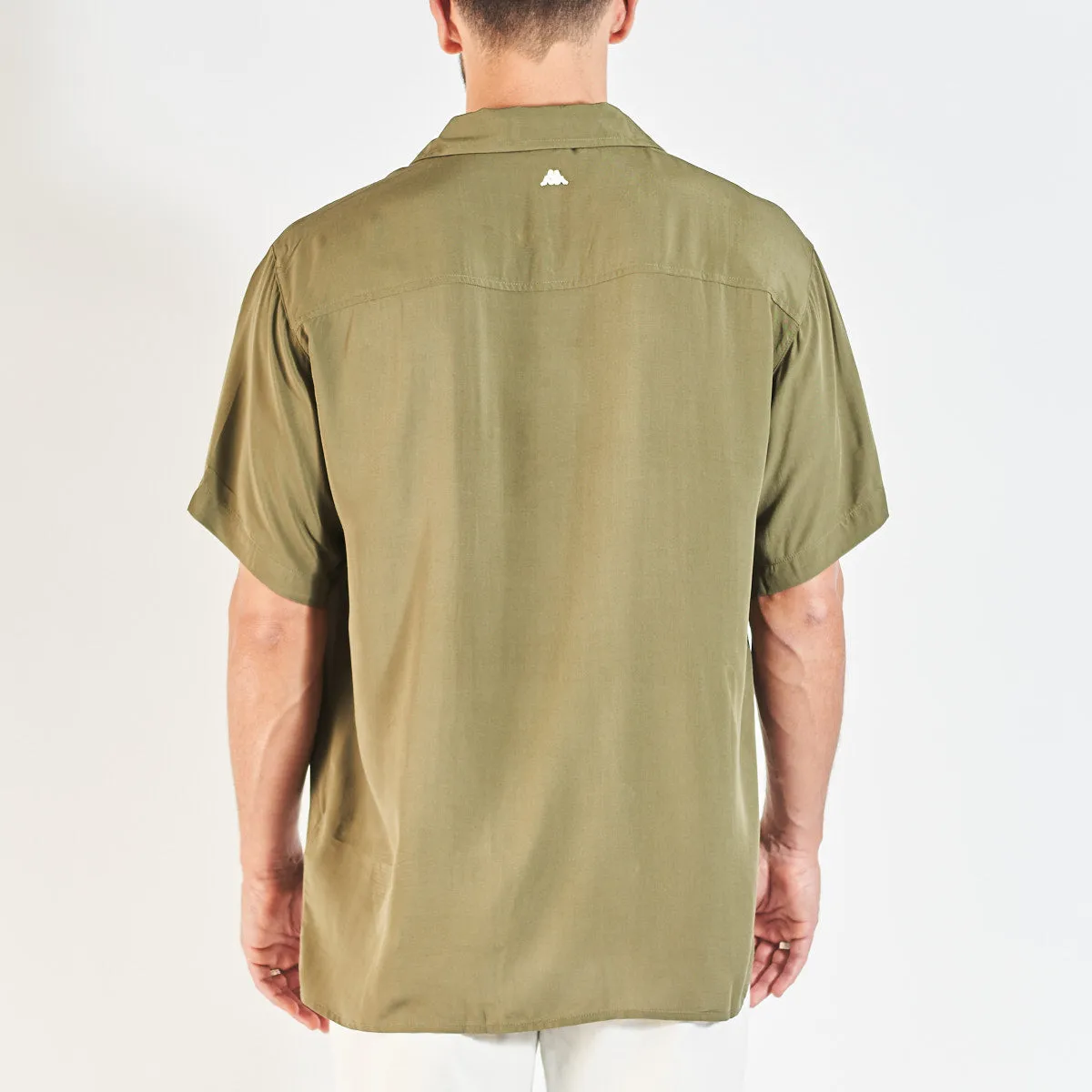 Robe di Kappa Kemal chemise verte coton manches courtes